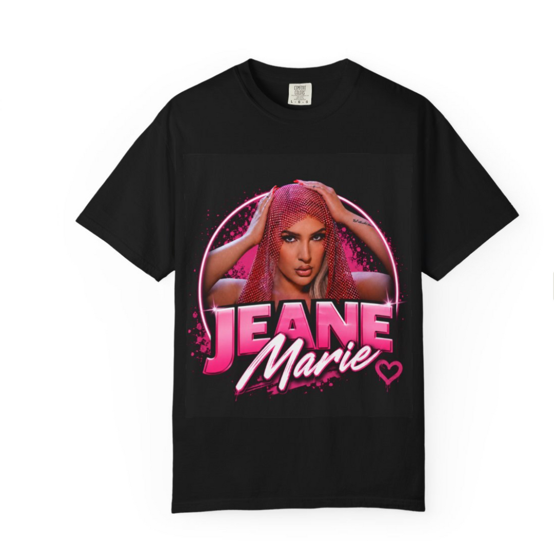 "Jeane Marie" Retro Pink Portrait Tee